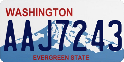 WA license plate AAJ7243