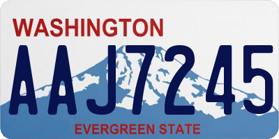 WA license plate AAJ7245
