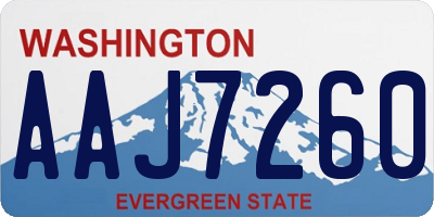WA license plate AAJ7260