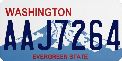 WA license plate AAJ7264