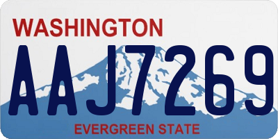WA license plate AAJ7269