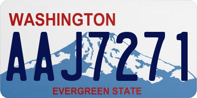 WA license plate AAJ7271