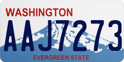 WA license plate AAJ7273