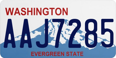 WA license plate AAJ7285