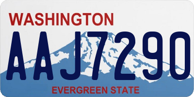WA license plate AAJ7290