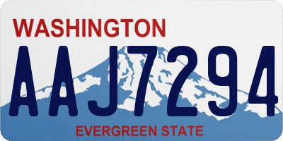 WA license plate AAJ7294