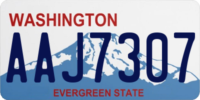 WA license plate AAJ7307
