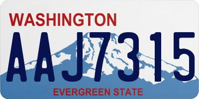 WA license plate AAJ7315