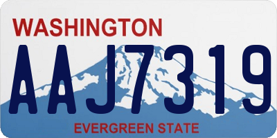 WA license plate AAJ7319
