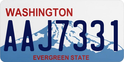 WA license plate AAJ7331