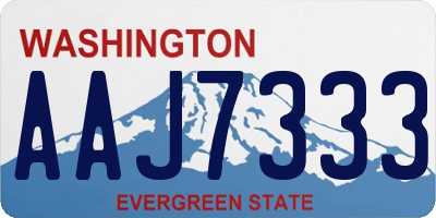 WA license plate AAJ7333