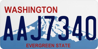 WA license plate AAJ7340