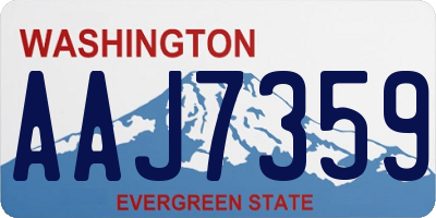 WA license plate AAJ7359