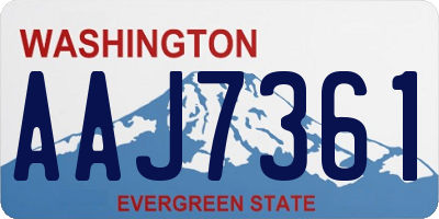 WA license plate AAJ7361