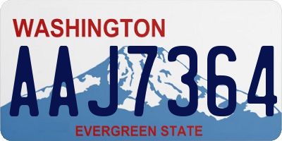 WA license plate AAJ7364