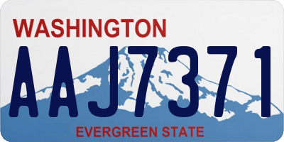 WA license plate AAJ7371