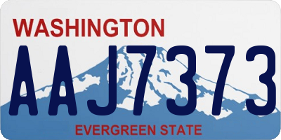 WA license plate AAJ7373