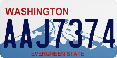 WA license plate AAJ7374