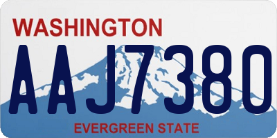 WA license plate AAJ7380