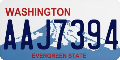 WA license plate AAJ7394