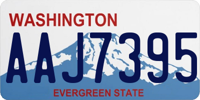 WA license plate AAJ7395