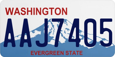 WA license plate AAJ7405