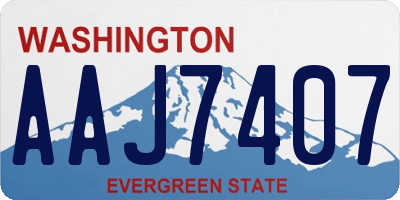 WA license plate AAJ7407