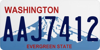 WA license plate AAJ7412