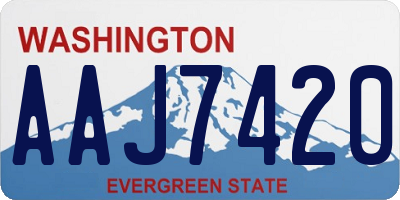 WA license plate AAJ7420
