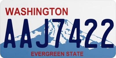 WA license plate AAJ7422