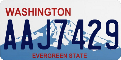 WA license plate AAJ7429