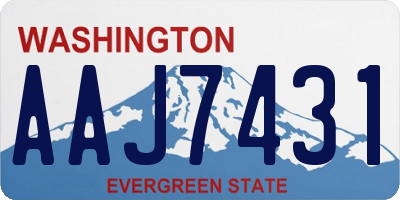 WA license plate AAJ7431