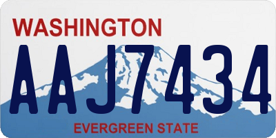 WA license plate AAJ7434