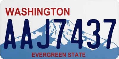 WA license plate AAJ7437