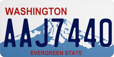 WA license plate AAJ7440