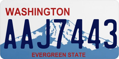 WA license plate AAJ7443