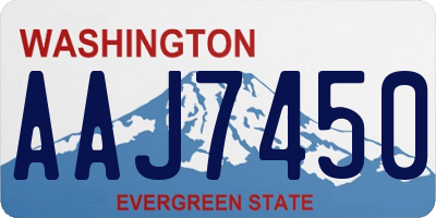 WA license plate AAJ7450