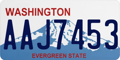 WA license plate AAJ7453