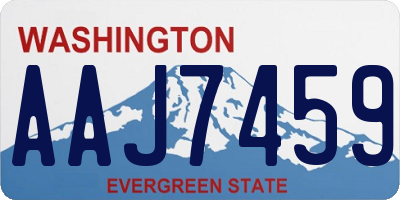 WA license plate AAJ7459