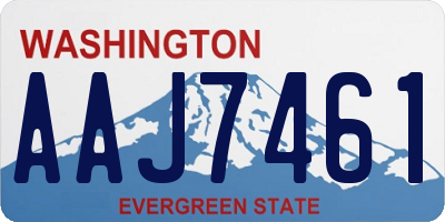 WA license plate AAJ7461