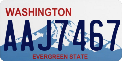 WA license plate AAJ7467