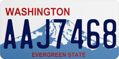 WA license plate AAJ7468