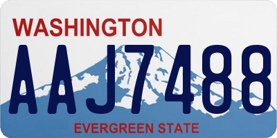 WA license plate AAJ7488