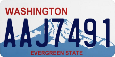 WA license plate AAJ7491