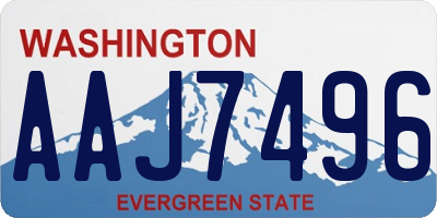WA license plate AAJ7496
