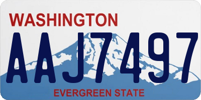 WA license plate AAJ7497