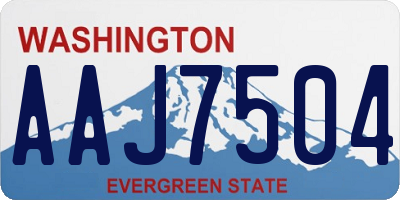 WA license plate AAJ7504