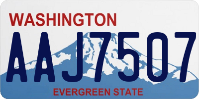 WA license plate AAJ7507