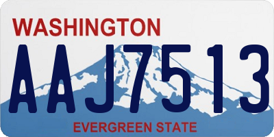 WA license plate AAJ7513