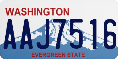 WA license plate AAJ7516